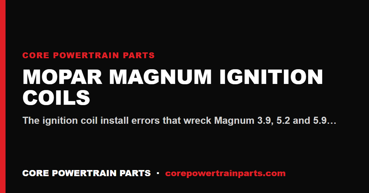 Mopar Magnum Ignition Coils: Install Mistakes That Cost You the Engine