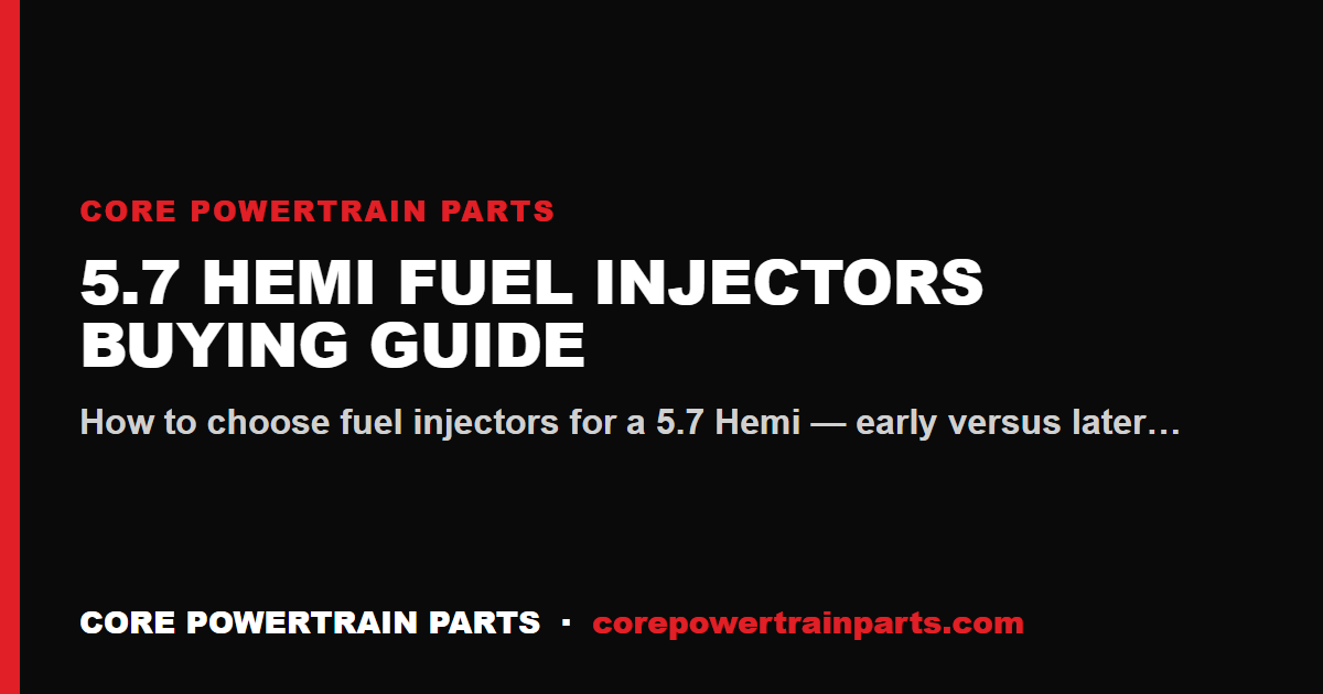 5.7 Hemi Fuel Injectors Buying Guide