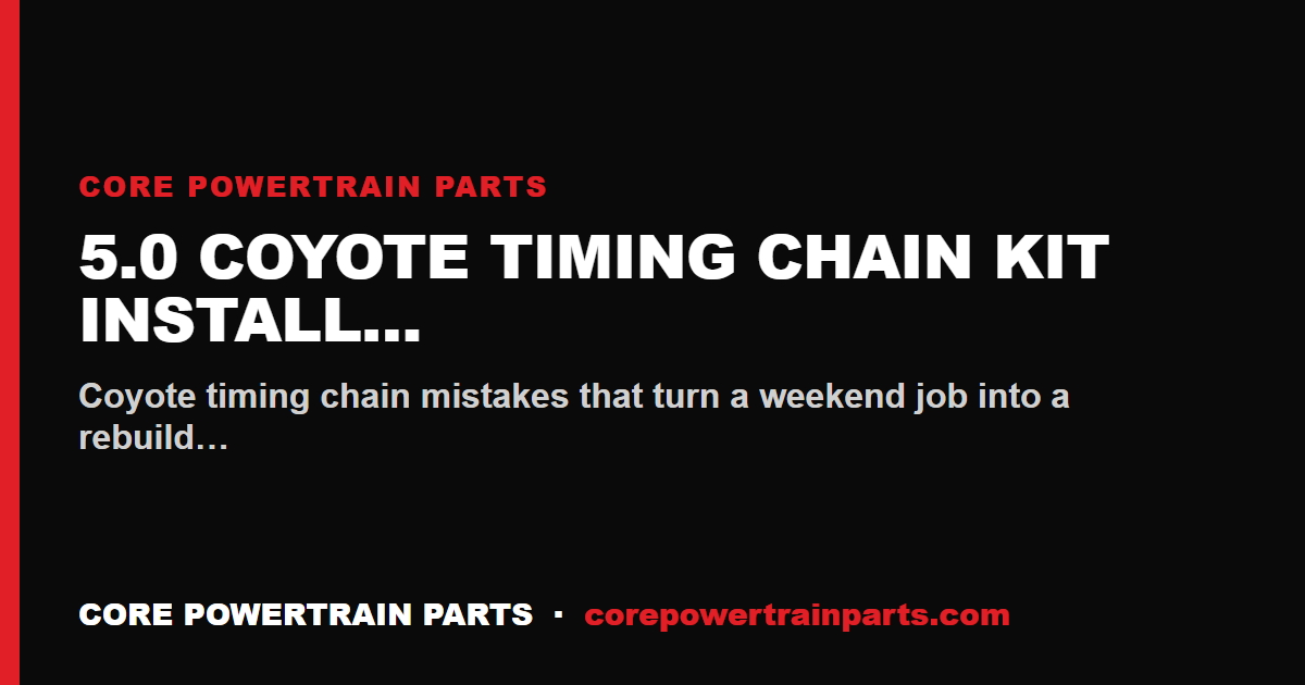 5.0 Coyote Timing Chain Kit Install Mistakes That Cost You the Engine