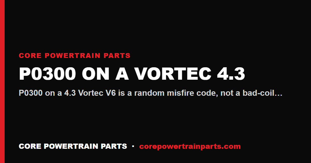 P0300 on a Vortec 4.3: Random Misfire and What Actually Causes It