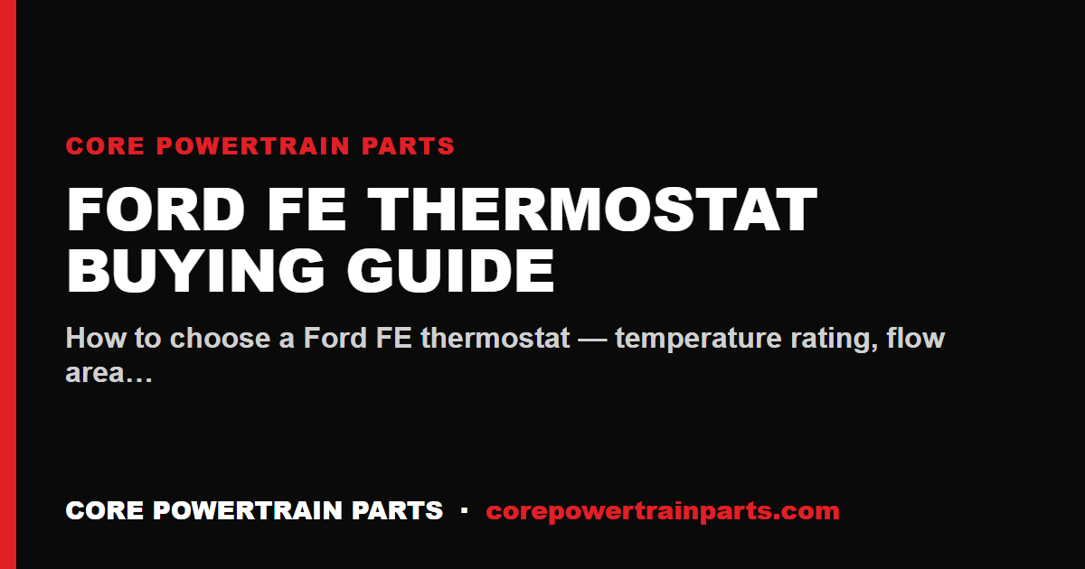 Ford FE Thermostat Buying Guide