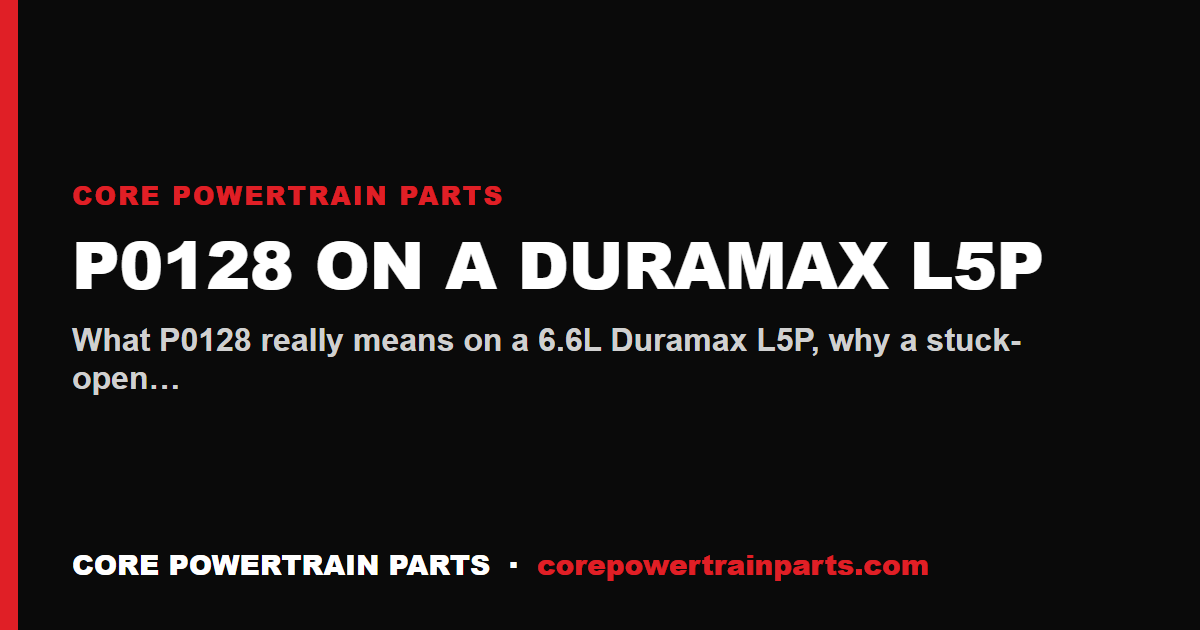 P0128 on a Duramax L5P: Coolant Thermostat Below Regulating Temperature and What Actually Causes It