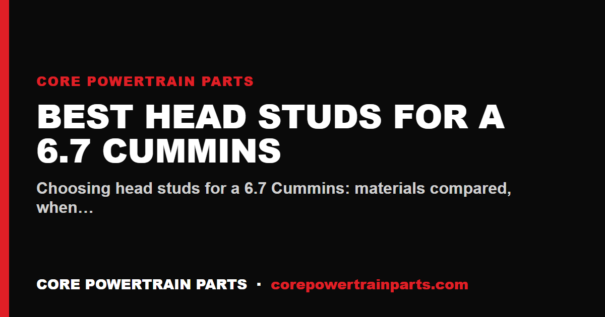 Best Head Studs for a 6.7 Cummins
