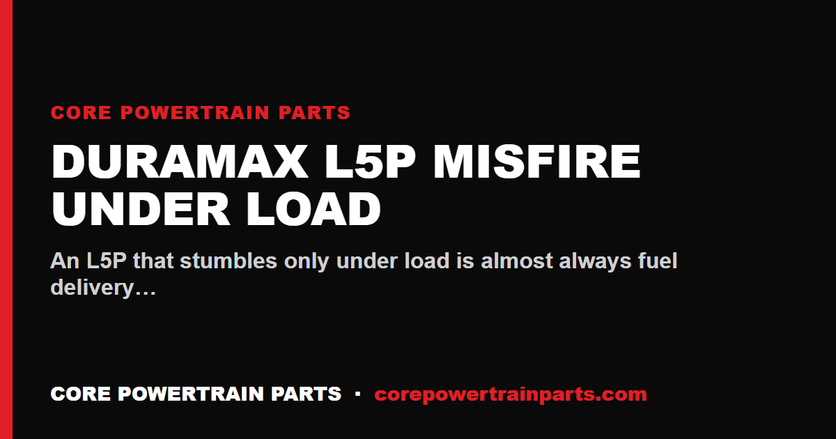 Duramax L5P Misfire Under Load: The Usual Causes