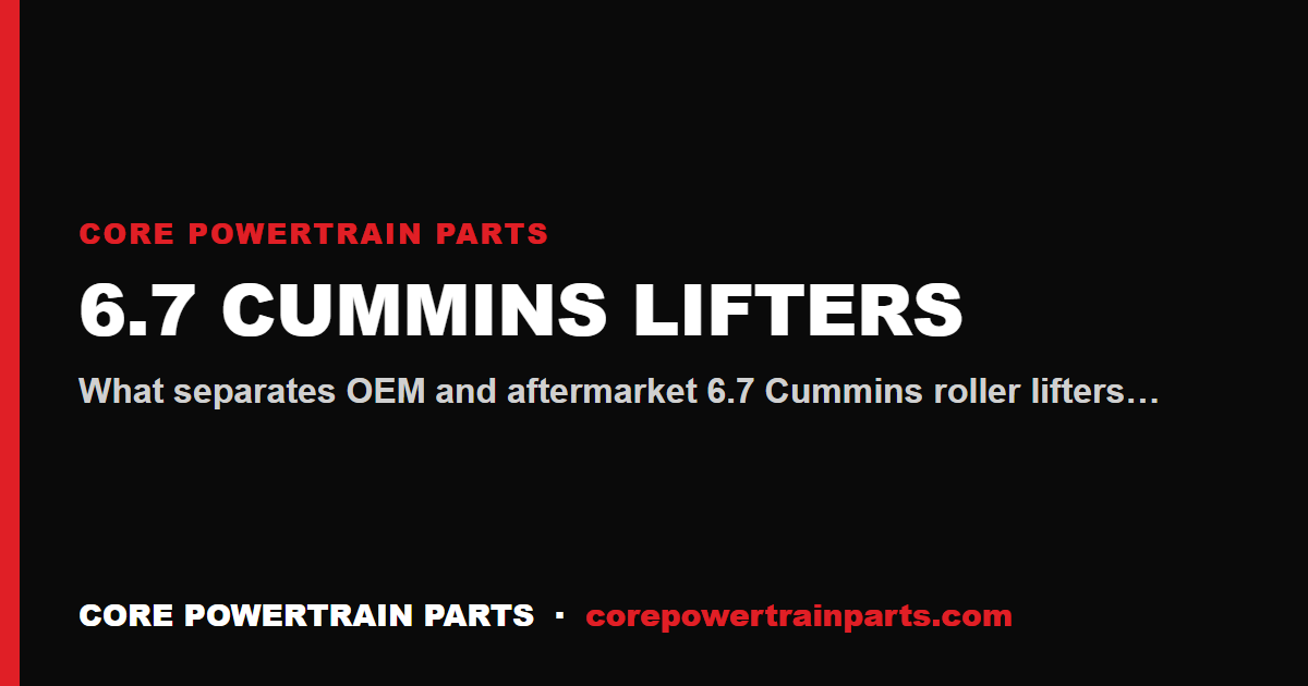 6.7 Cummins Lifters: OEM vs Aftermarket