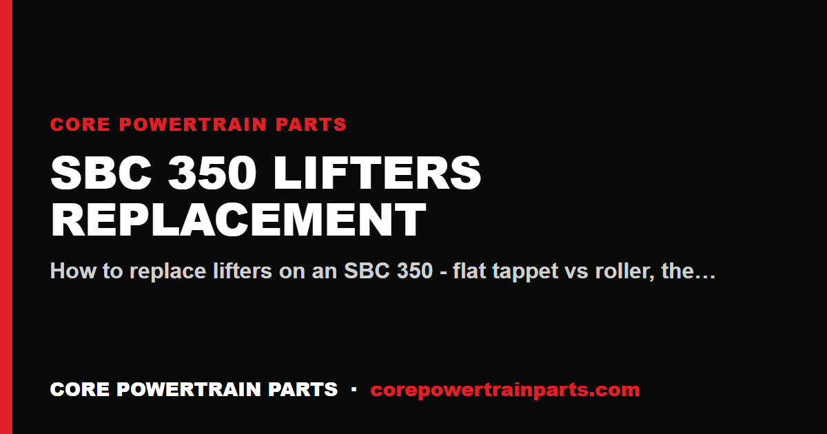 SBC 350 Lifters Replacement: Tools, Torque and Sequence