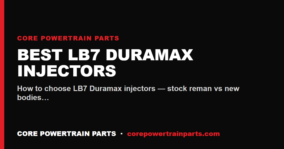 Best LB7 Duramax Injectors — Bosch OEM vs Industrial vs S&S
