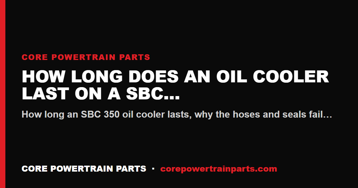 How Long Does an Oil Cooler Last on a SBC 350