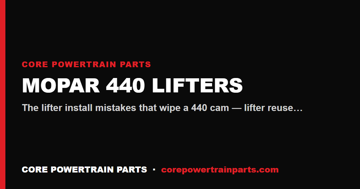 Mopar 440 Lifters: Install Mistakes That Cost You the Engine