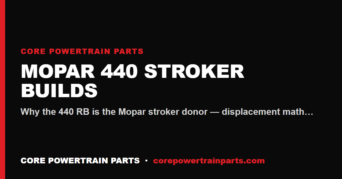 Mopar 440 Stroker Builds: 496, 500, 512, 528 Done Right