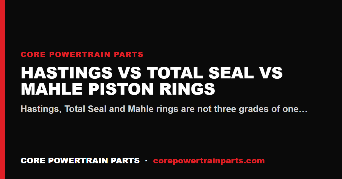 Hastings vs Total Seal vs Mahle Piston Rings — How to Actually Choose