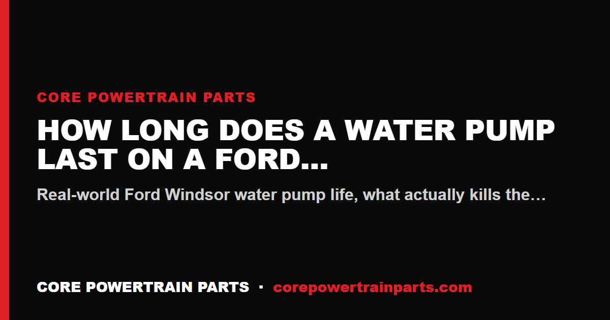 How Long Does a Water Pump Last on a Ford Windsor?