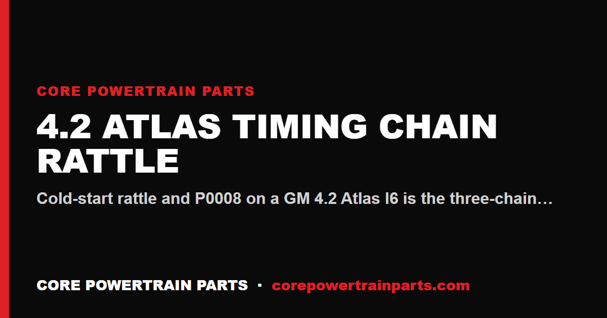 4.2 Atlas Timing Chain Rattle — Diagnosis and the Complete Fix