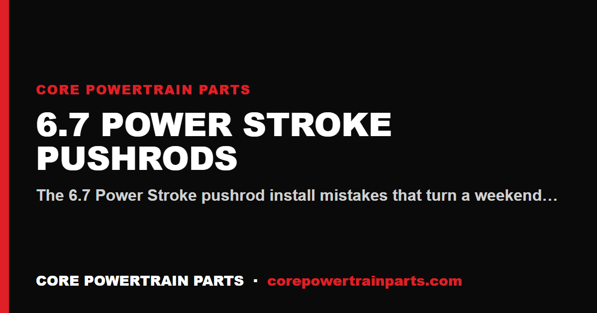 6.7 Power Stroke Pushrods — Install Mistakes That Cost You the Engine