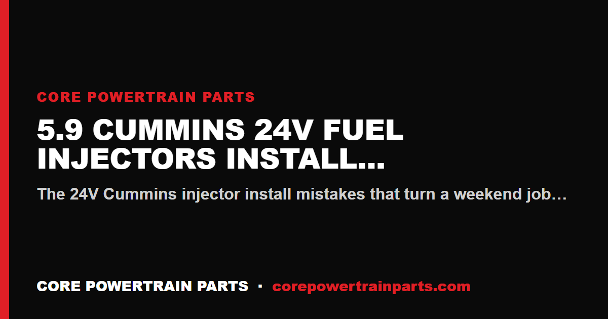 5.9 Cummins 24V Fuel Injectors Install Mistakes That Cost You the Engine
