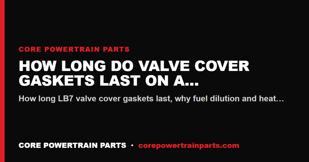 How Long Do Valve Cover Gaskets Last on a Duramax LB7?