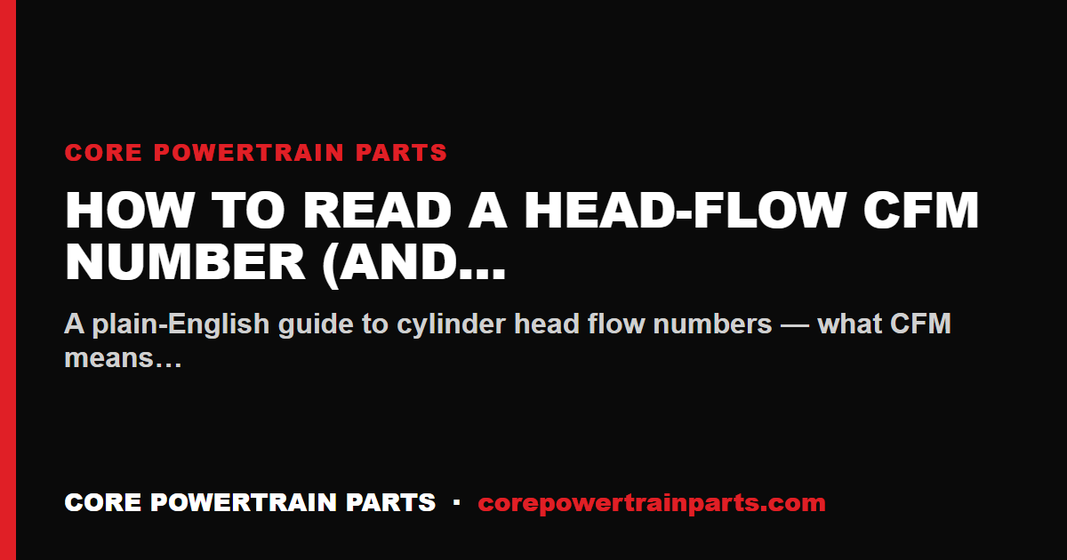 How to Read a Head-Flow CFM Number (and What It Actually Means for Your Build)
