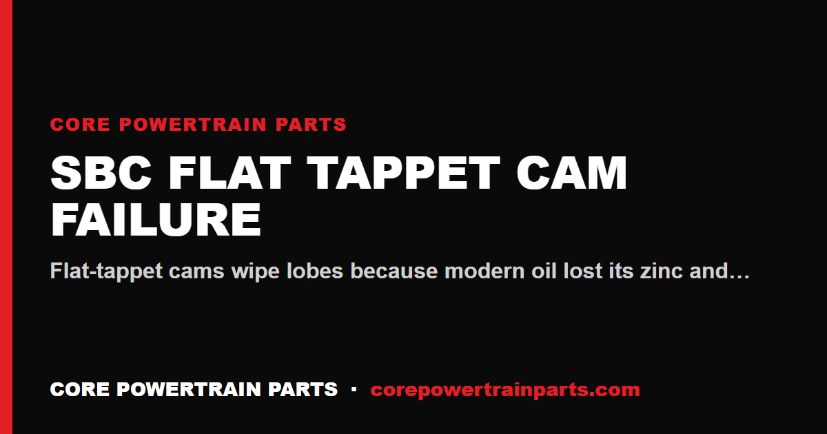 SBC Flat Tappet Cam Failure — Symptoms, Causes, and How to Prevent It