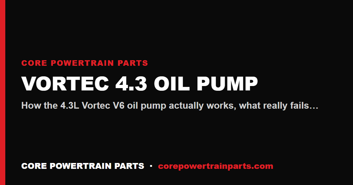 Vortec 4.3 Oil Pump: OEM vs Aftermarket