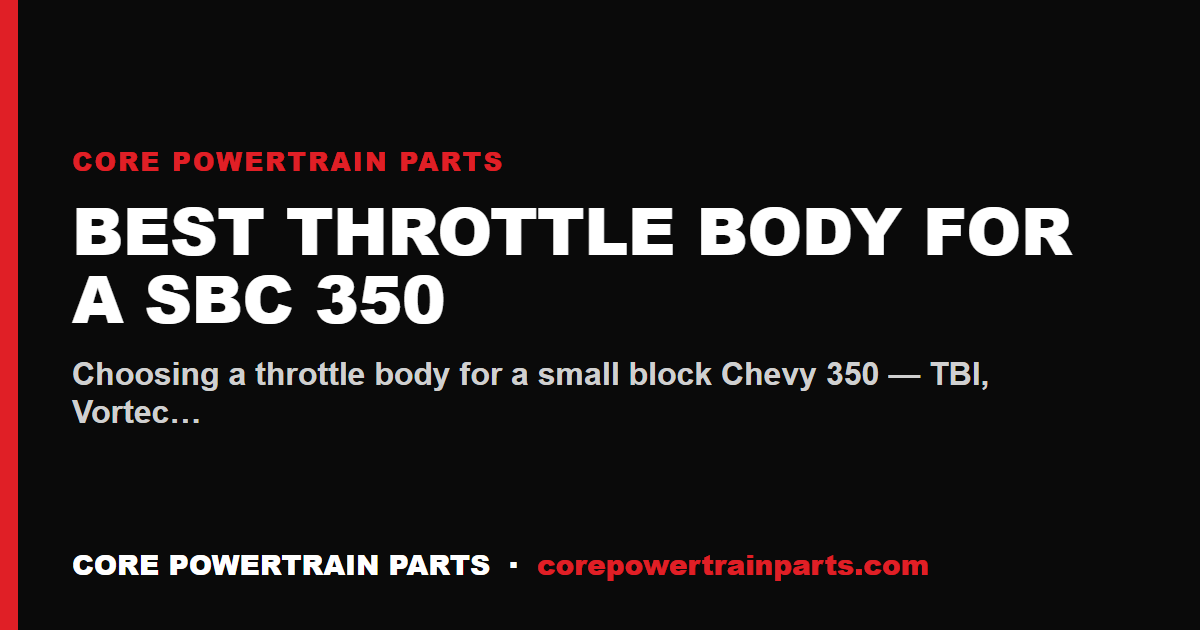 Best Throttle Body for a SBC 350