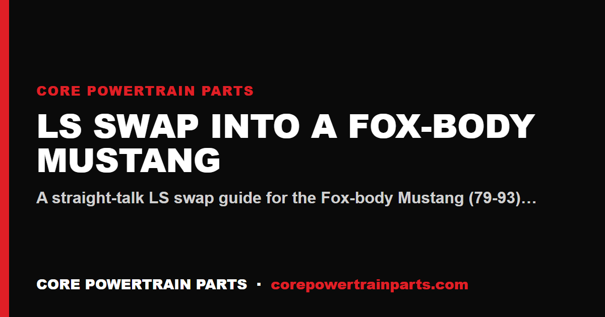 LS Swap Into a Fox-Body Mustang: What Fits, What Doesn't