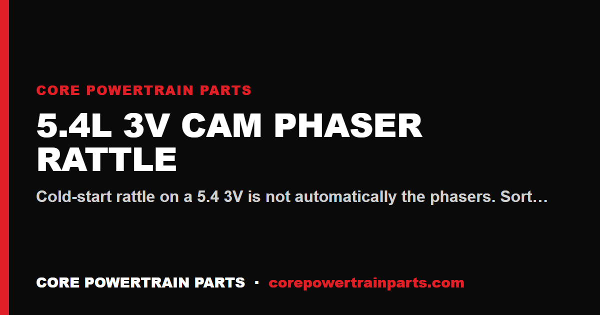 5.4L 3V Cam Phaser Rattle — Cold Start Diagnosis