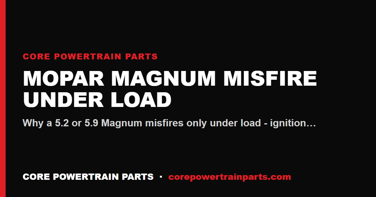 Mopar Magnum Misfire Under Load: The Usual Causes