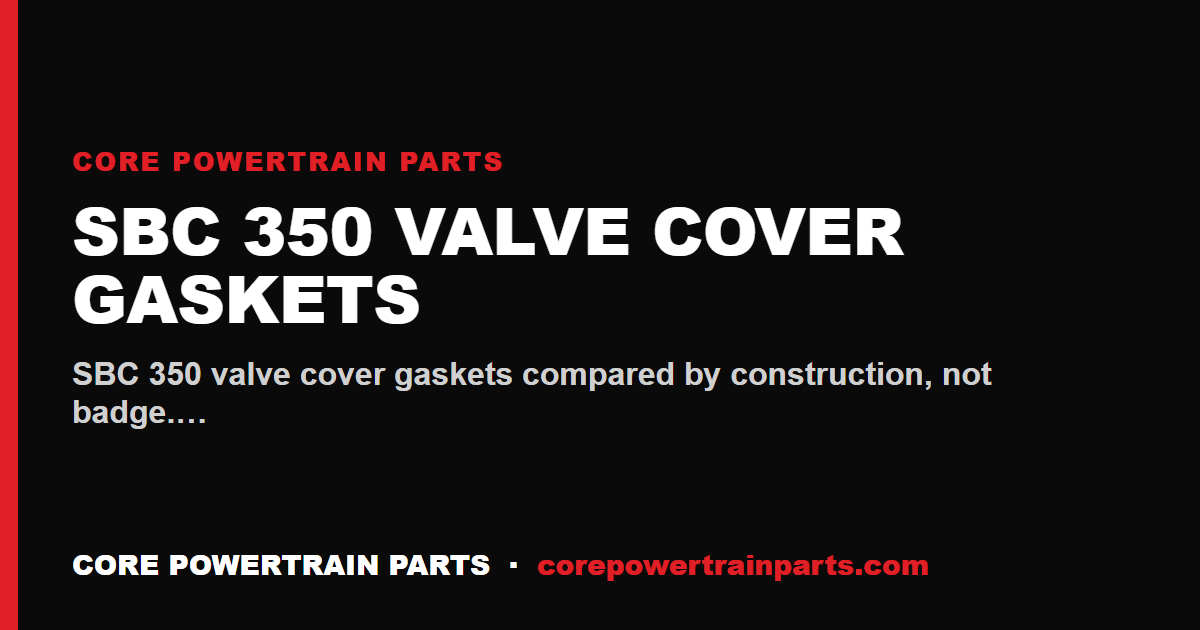 SBC 350 Valve Cover Gaskets: Which Brands Are Worth It