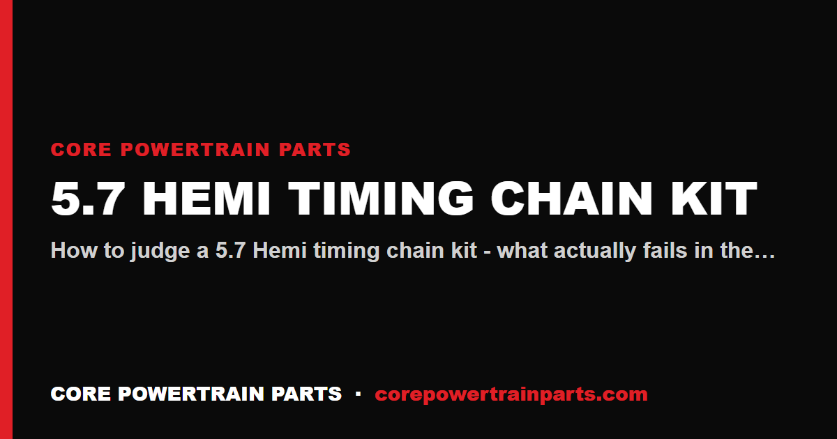 5.7 Hemi Timing Chain Kit: Which Brands Are Worth It
