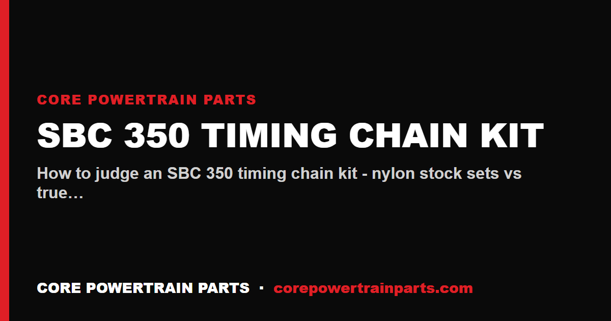 SBC 350 Timing Chain Kit: Which Brands Are Worth It