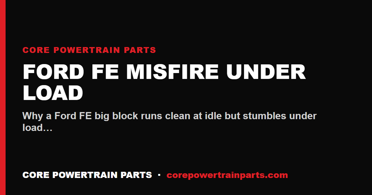 Ford FE Misfire Under Load: The Usual Causes