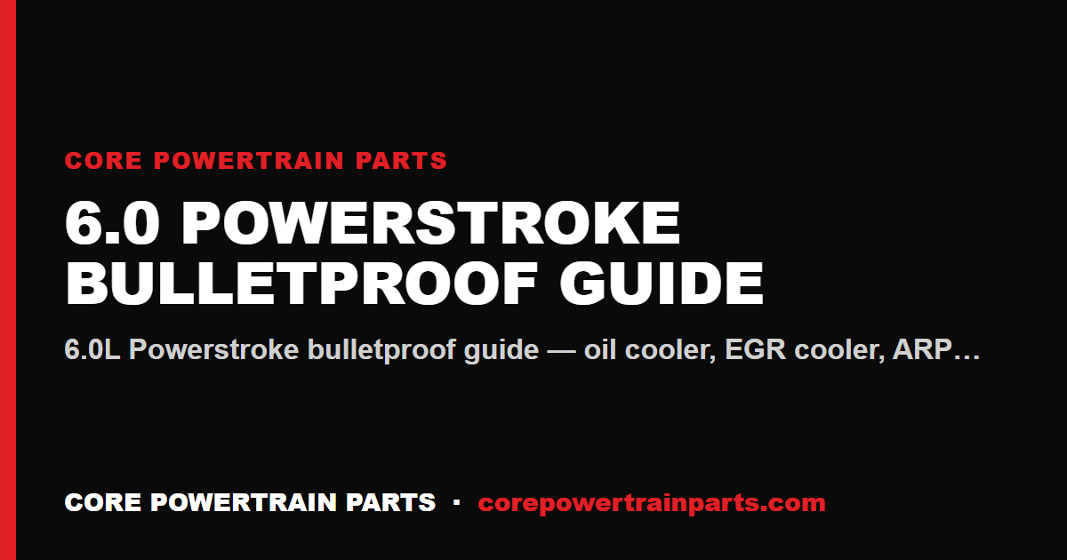 6.0 Powerstroke Bulletproof Guide: The Failure Chain Fix