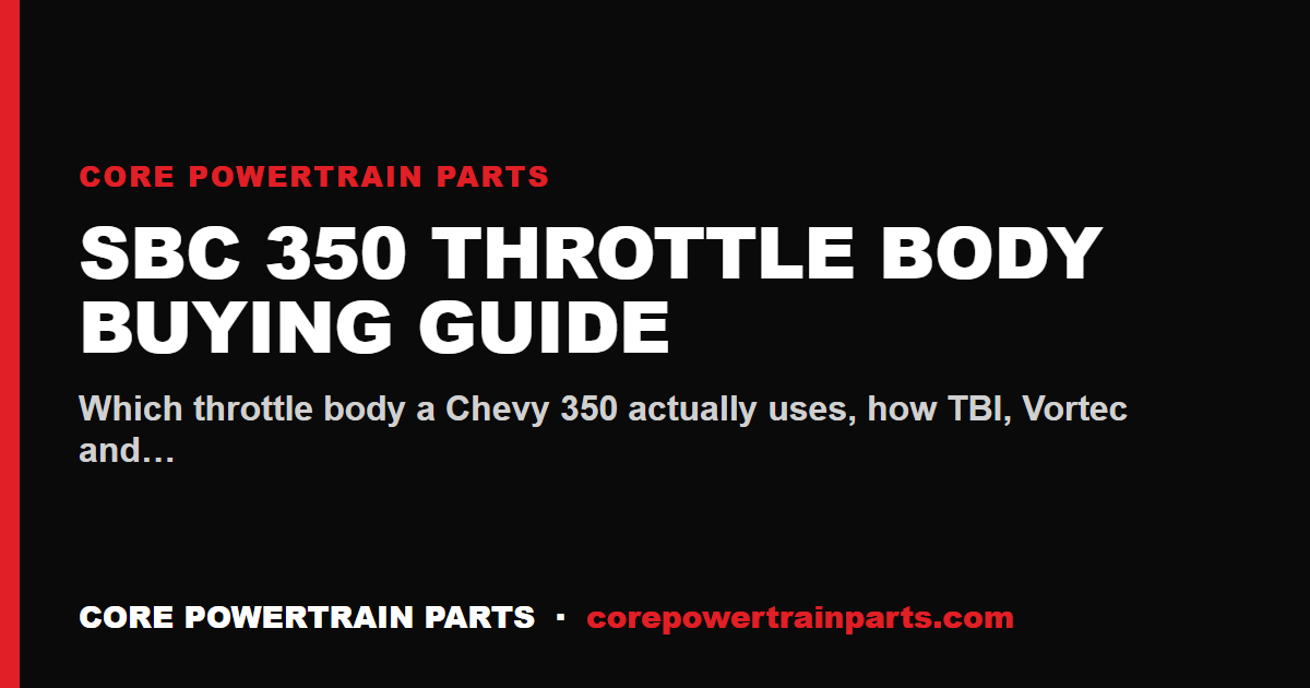 SBC 350 Throttle Body Buying Guide