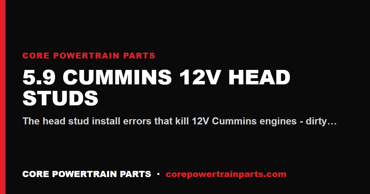 5.9 Cummins 12V Head Studs: Install Mistakes That Cost You the Engine