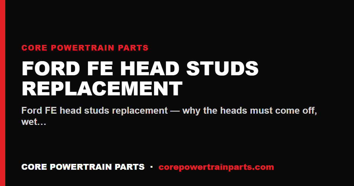 Ford FE Head Studs Replacement: Tools, Torque and Sequence