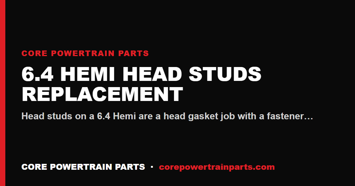 6.4 Hemi Head Studs Replacement: Tools, Torque and Sequence