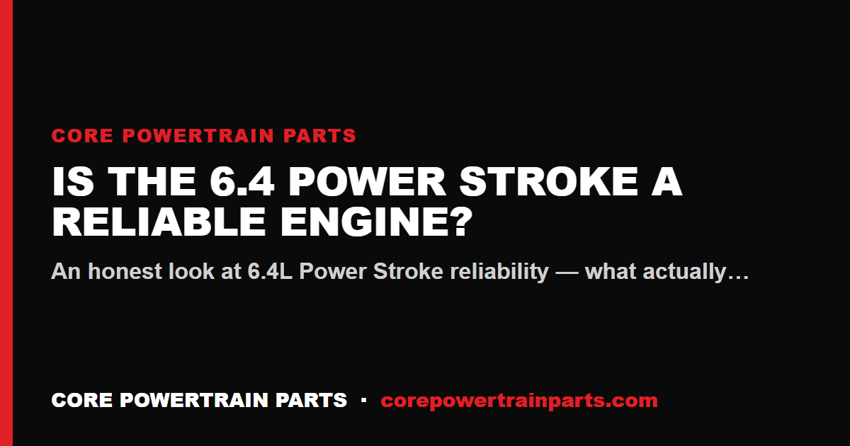 Is the 6.4 Power Stroke a Reliable Engine?
