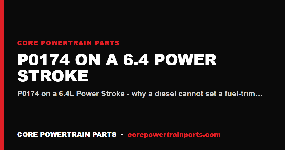 P0174 on a 6.4 Power Stroke: System Too Lean Bank 2 and What Actually Causes It