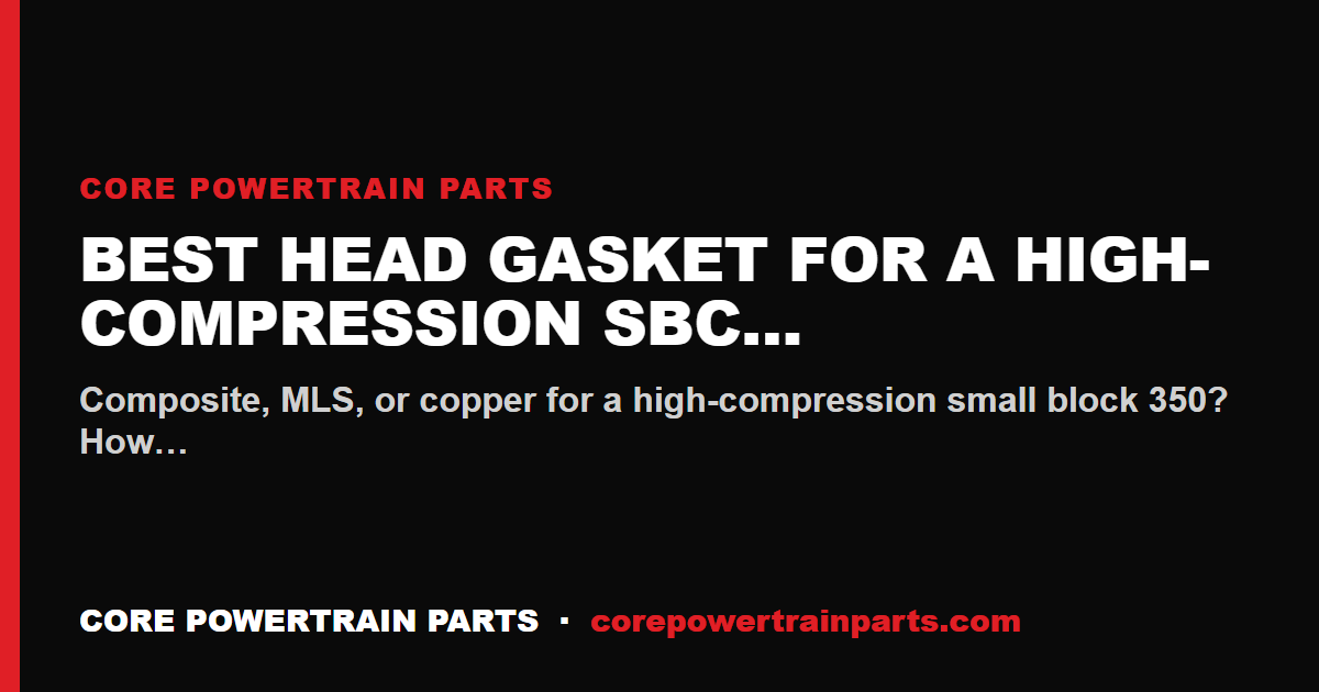 Best Head Gasket for a High-Compression SBC 350