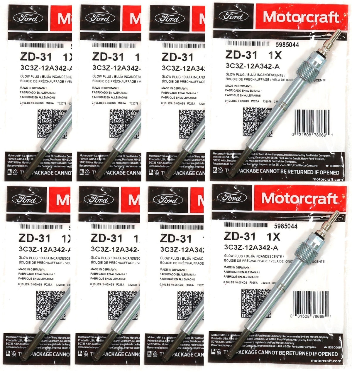 Motorcraft Glow Plugs for 6.0 Power Stroke 2003-2007