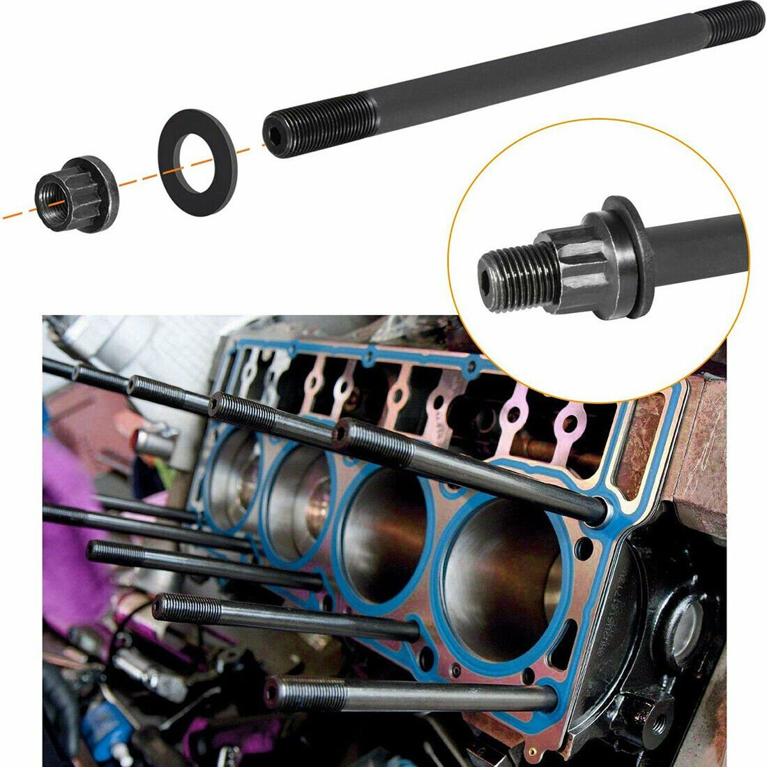 CarBole Head Bolts & Studs for 6.0 Power Stroke 2003-2007