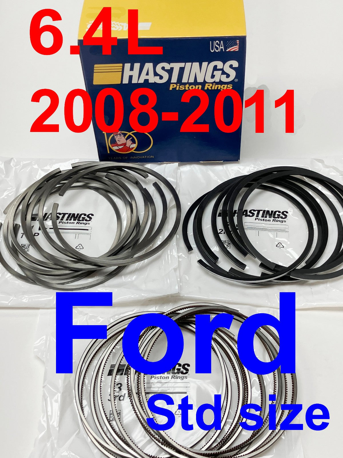 Hastings Pistons & Rings for 6.4 Power Stroke 2008-2010