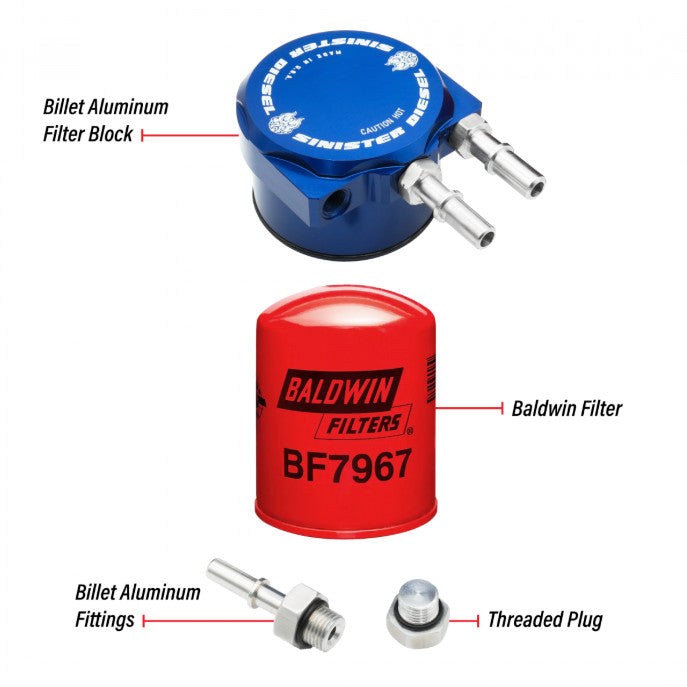 Sinister Diesel Fuel Filter for 6.7 Power Stroke 2011-2025