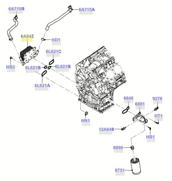 Full Force Diesel Oil Cooler for 6.7 Power Stroke 2011-2025