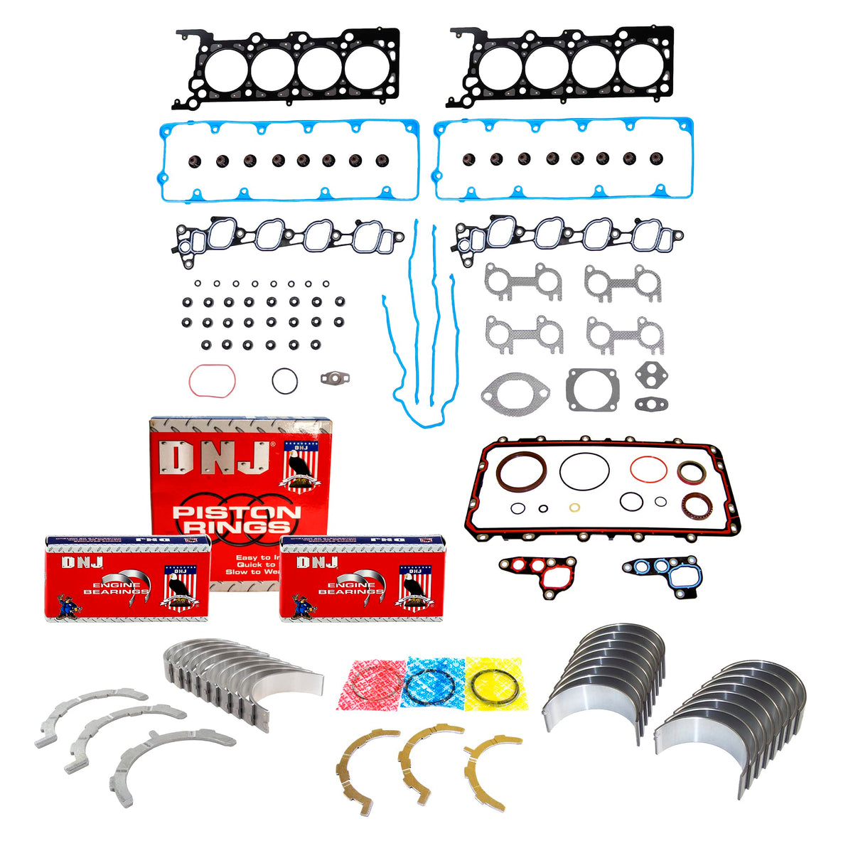 DNJ Engine Gasket Set for Ford Modular 4.6/5.4 2002-2004