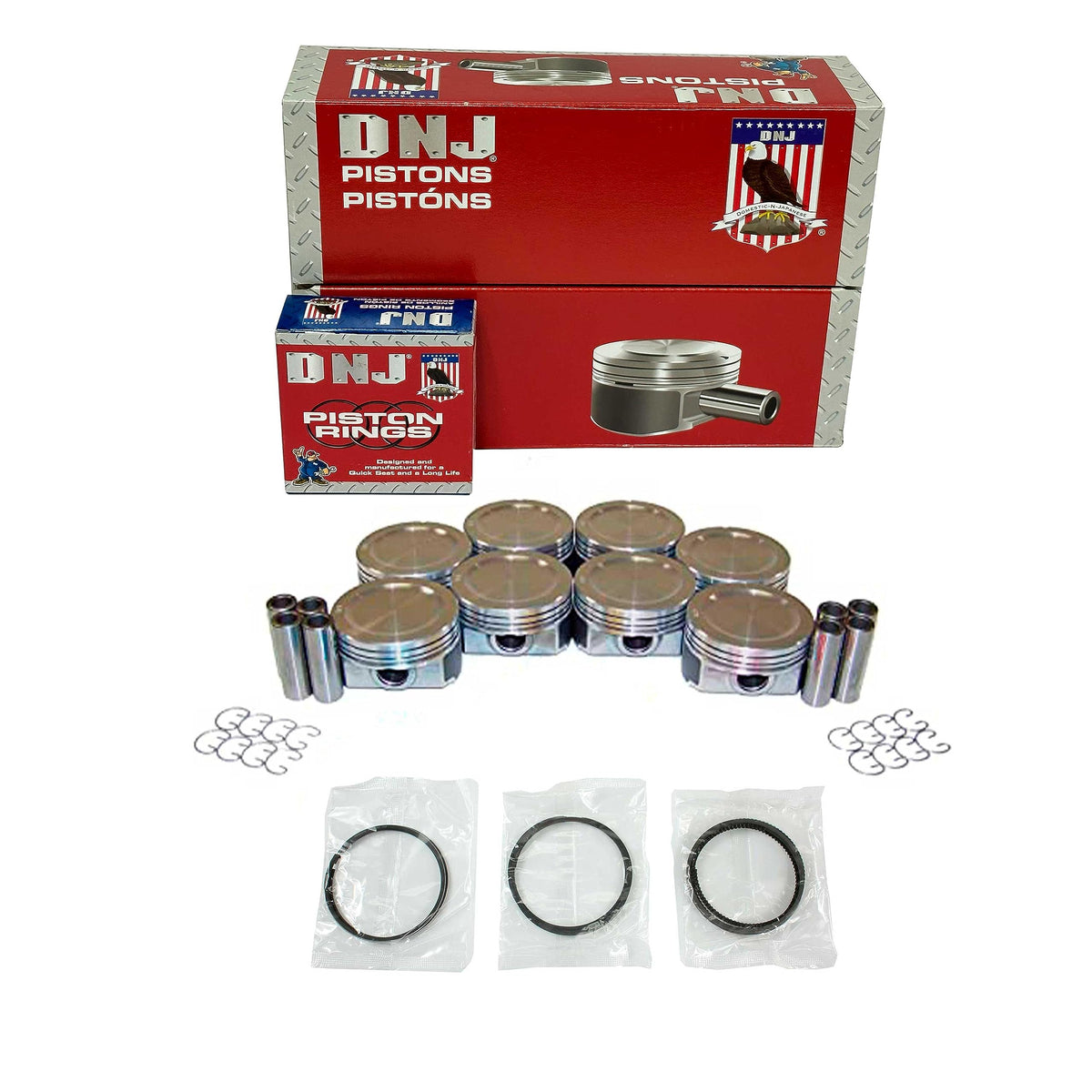 DNJ Pistons & Rings for Ford Modular 4.6/5.4 1997-2008