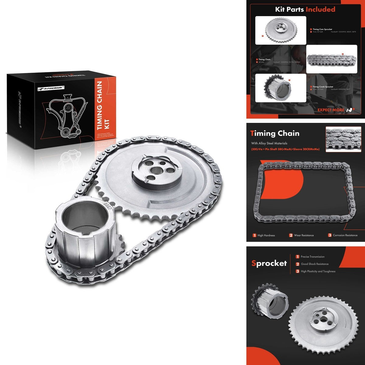 A-Premium Timing Chain Kit for LS Gen III 4.8/5.3/5.7/6.0 1997-2007