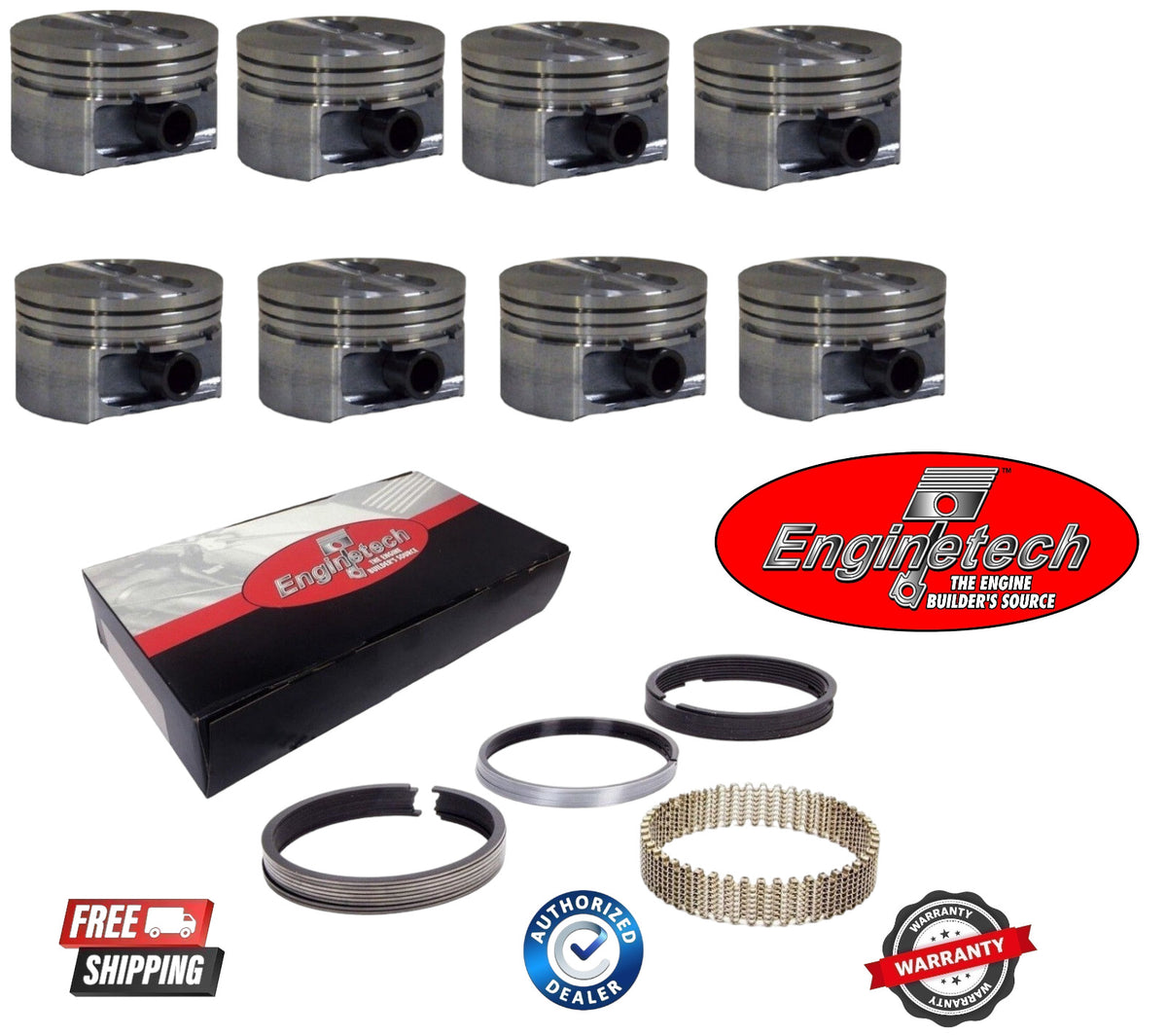 Enginetech Pistons & Rings for LT Gen V 5.3/6.2 2014-2025